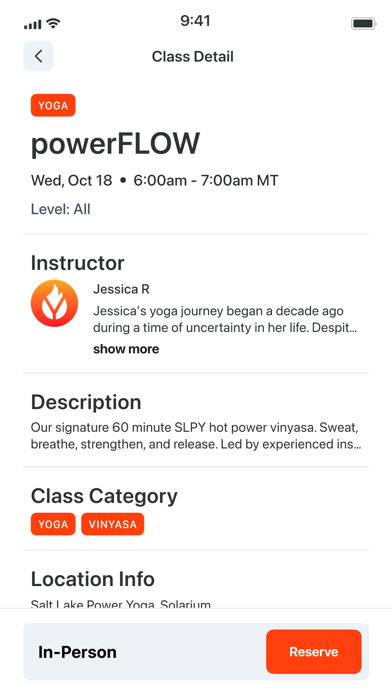 Salt Lake Power Yoga Screenshot