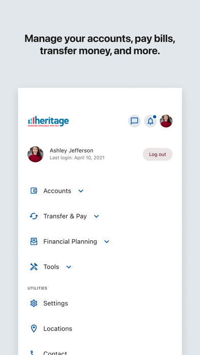 Heritage Federal Credit Union Screenshot