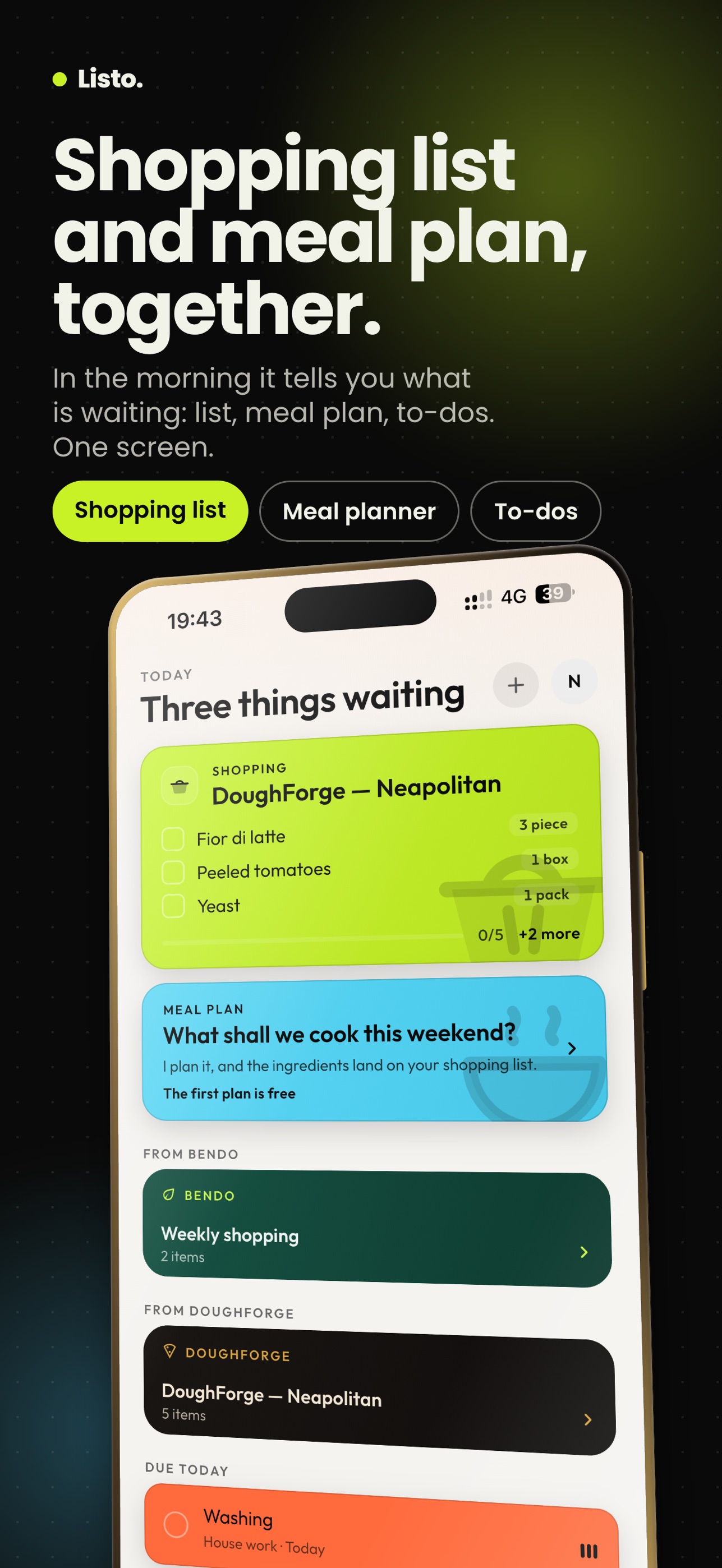 Screenshot 1 of Listo: Shared Shopping List