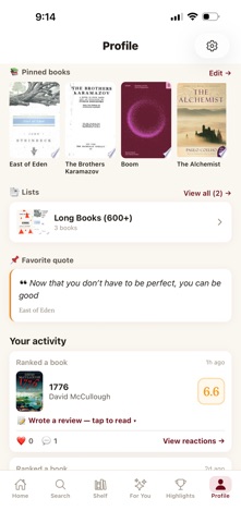 Snug (The App For Readers) iPhone screenshot