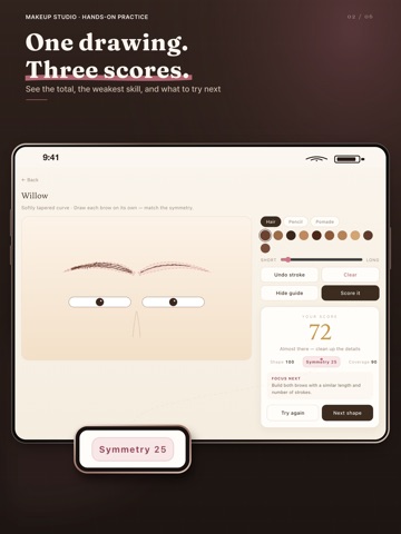 Makeup: Eyebrow Practice iPad screenshot