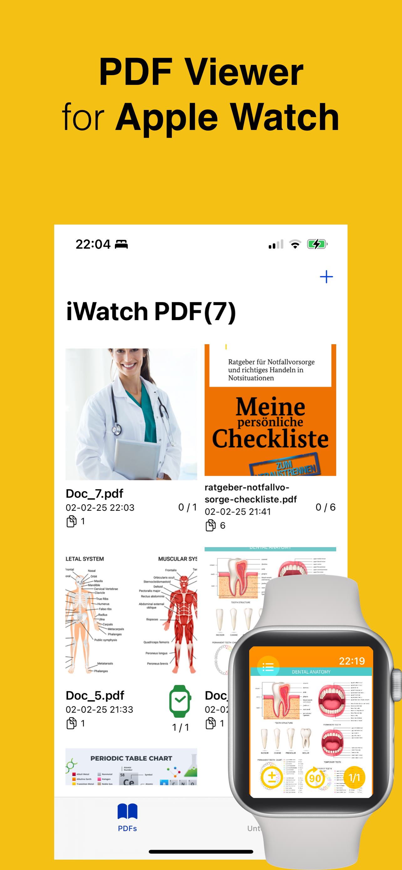 PDF Watch Reader: Watch PDF