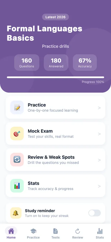 Formal Languages Basics - Education App | MWM