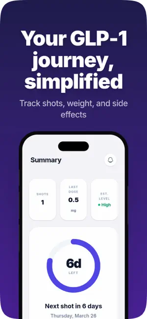 Dosefy: GLP-1 Shot Tracker screenshot 1