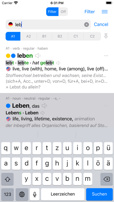 Dictionary German Screenshot