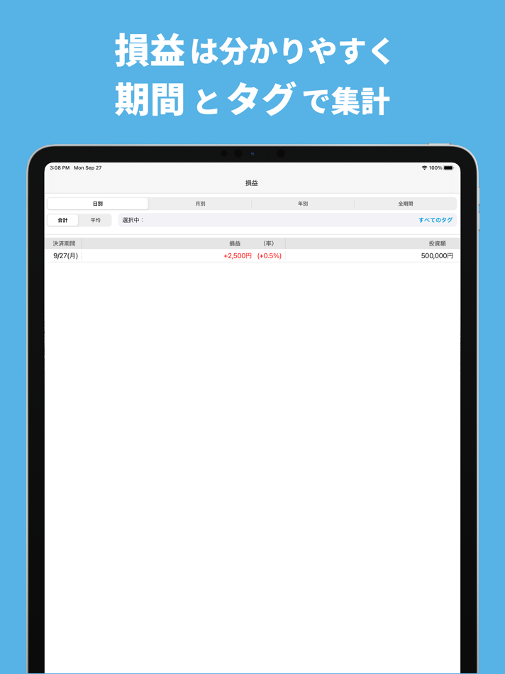 #3. ざっくり株トレ損益表 (iOS) 由: Rina Nakano