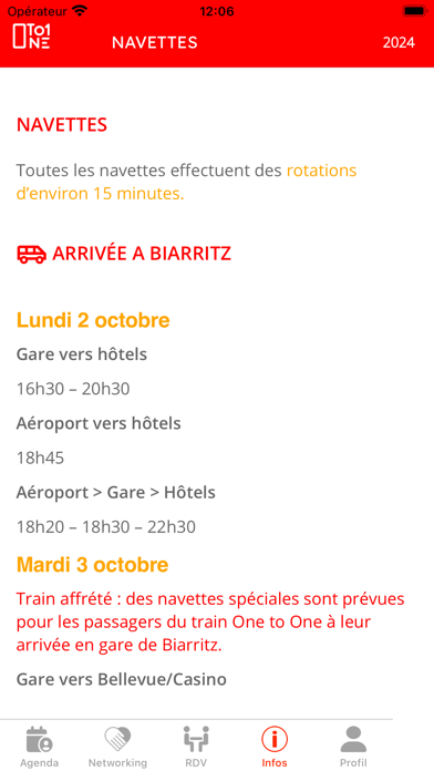 One to One Expérience Client Screenshot