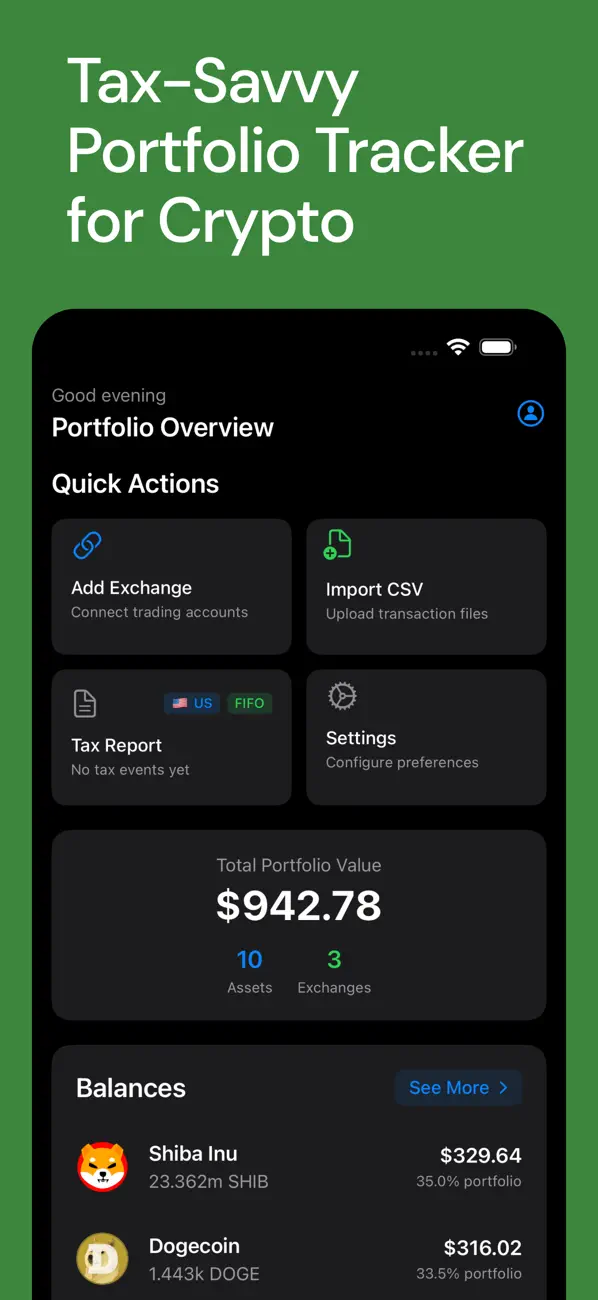 Screenshot #1 pour Moonscape – Crypto & Impôts