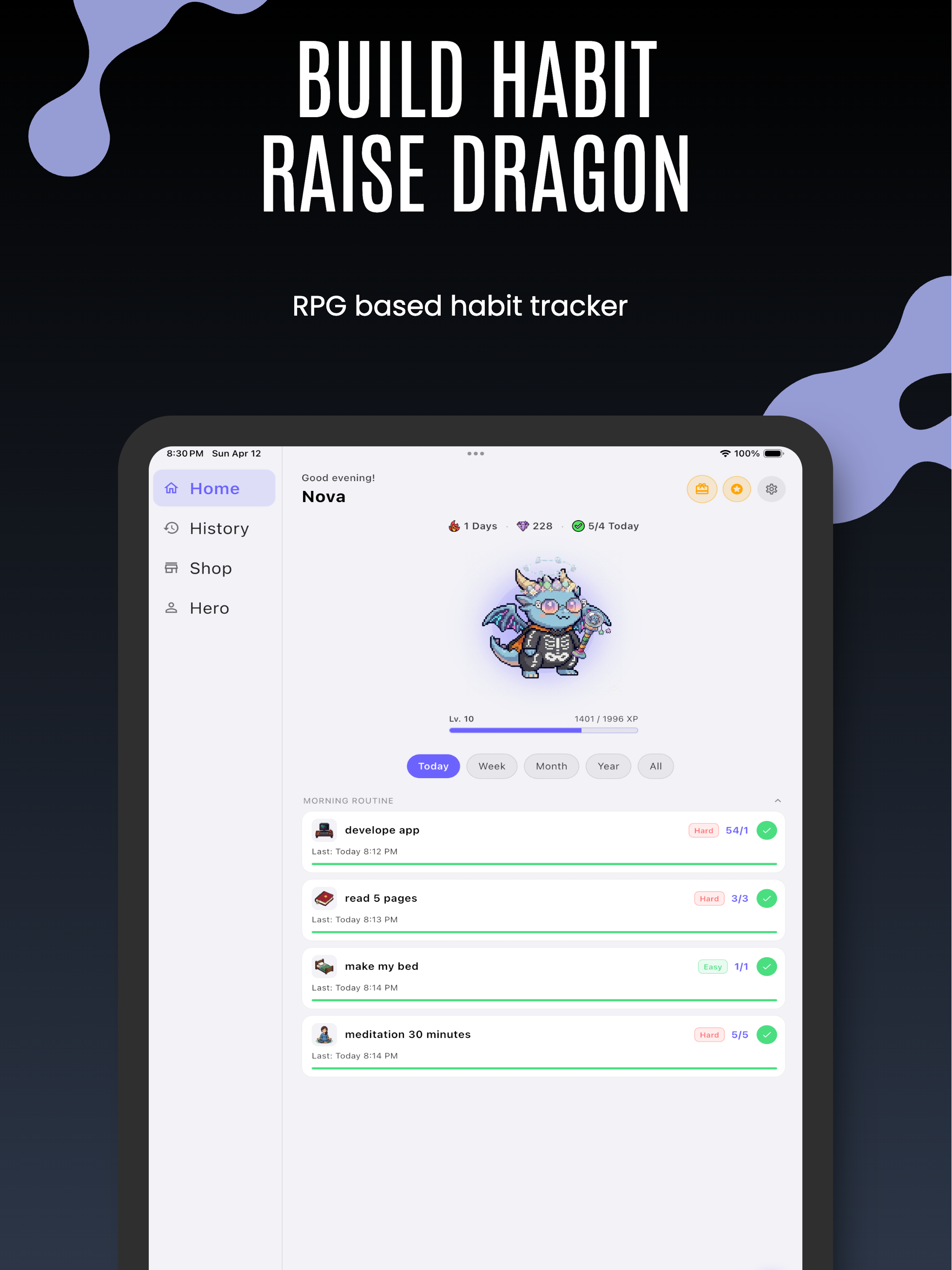 Habit Dragon-RPG Habit Tracker