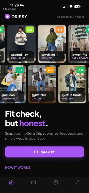 Dripsy - Rate My Fit screenshot 1