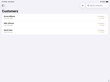 General Purpose POS iPad screenshot