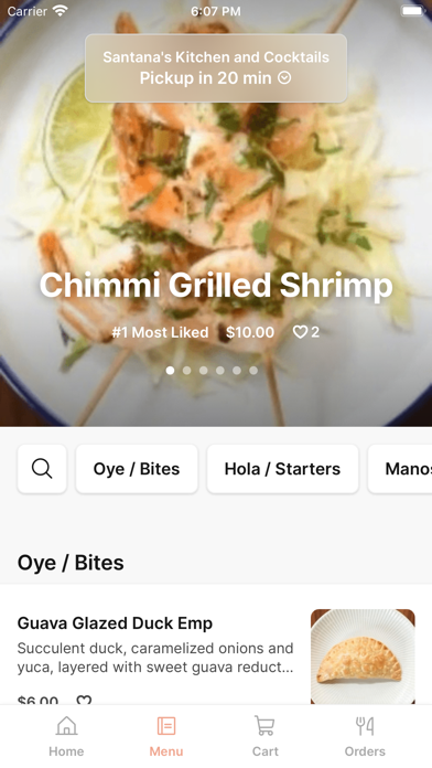 Santanas Kitchen and Cocktails iPhone screenshot 2 - Food & Drink app