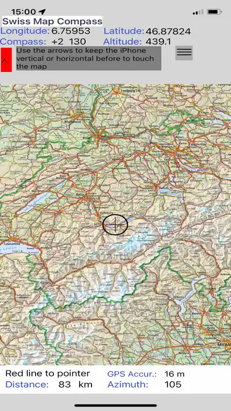 Swiss Map Compass screenshot 4 of 6