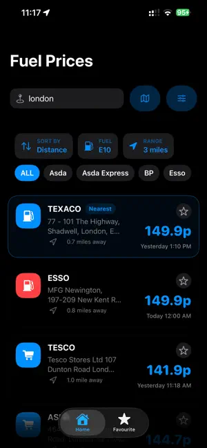 Petrol Price Monitor UK screenshot 1