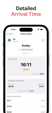 DurakGO: Ankara Metro Arrivals iPhone screenshot