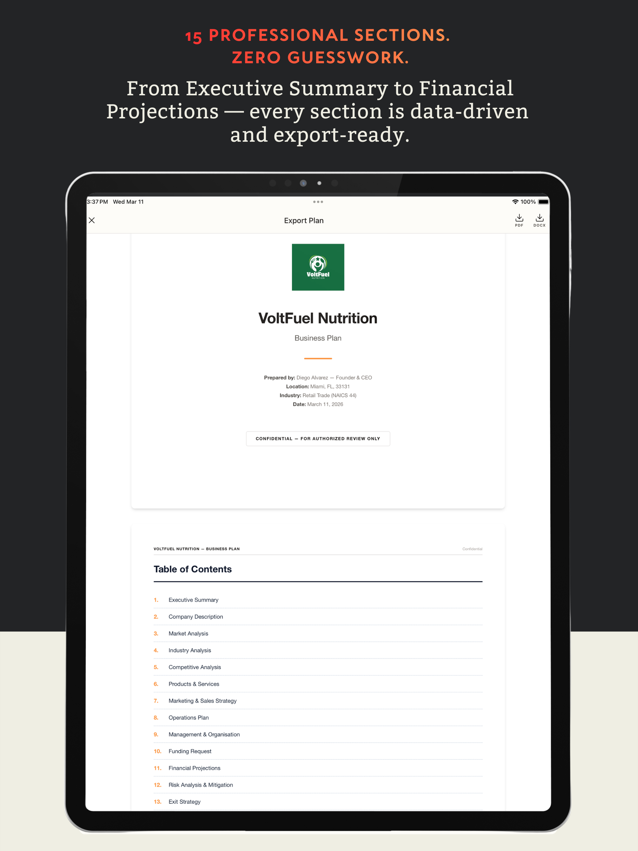 Talonoid — Business Plan Maker screenshot 14