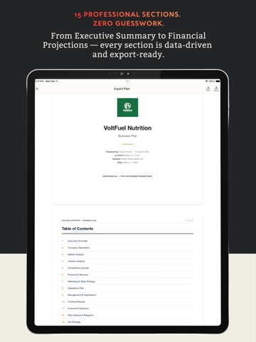 Talonoid — Business Plan Maker iPad screenshot