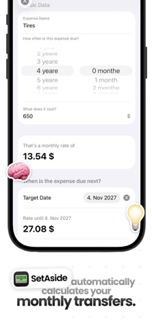 SetAside: Sinking Funds App Screenshot 3 of 4