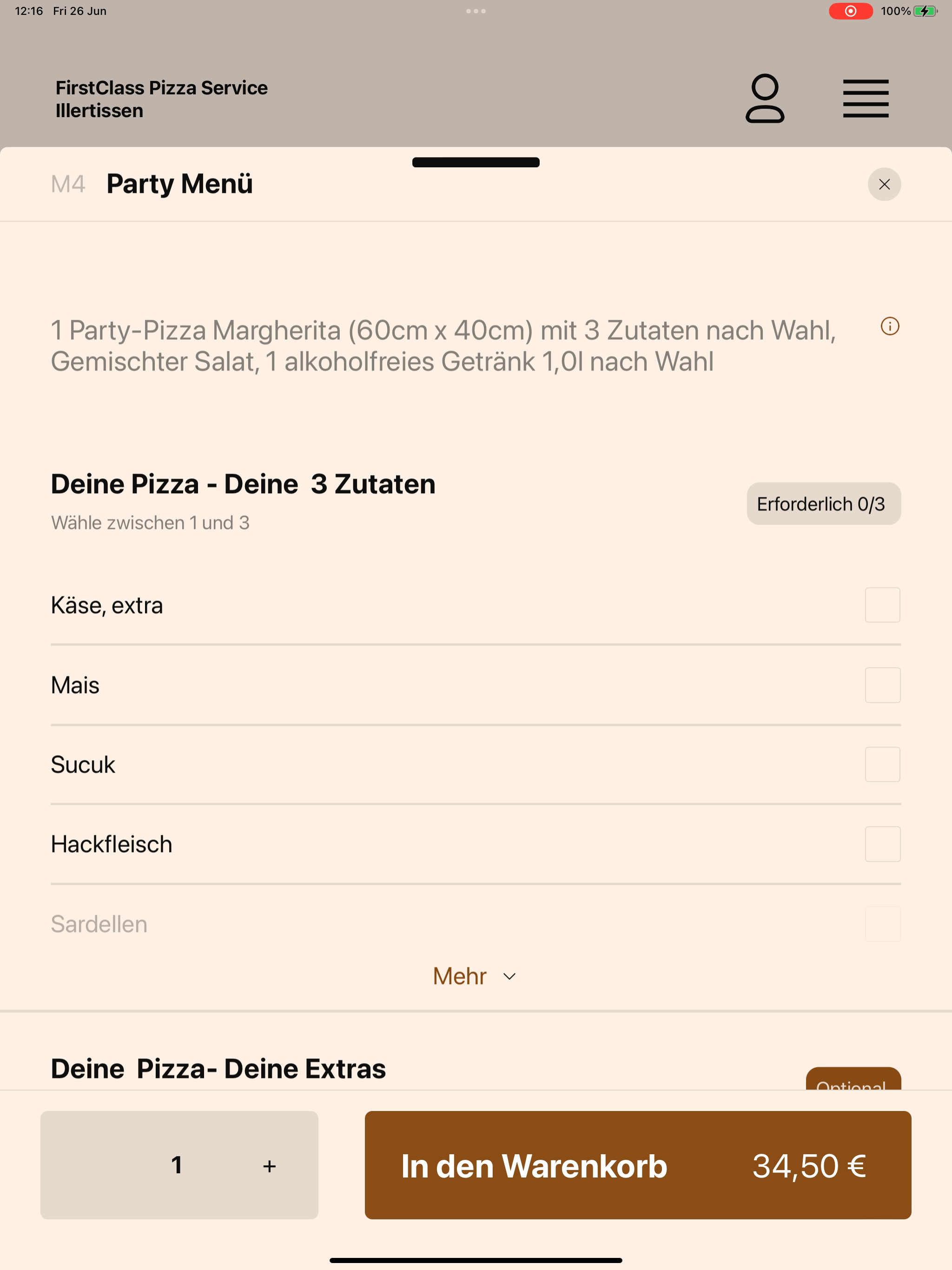 FirstClass Pizza Service screenshot 15