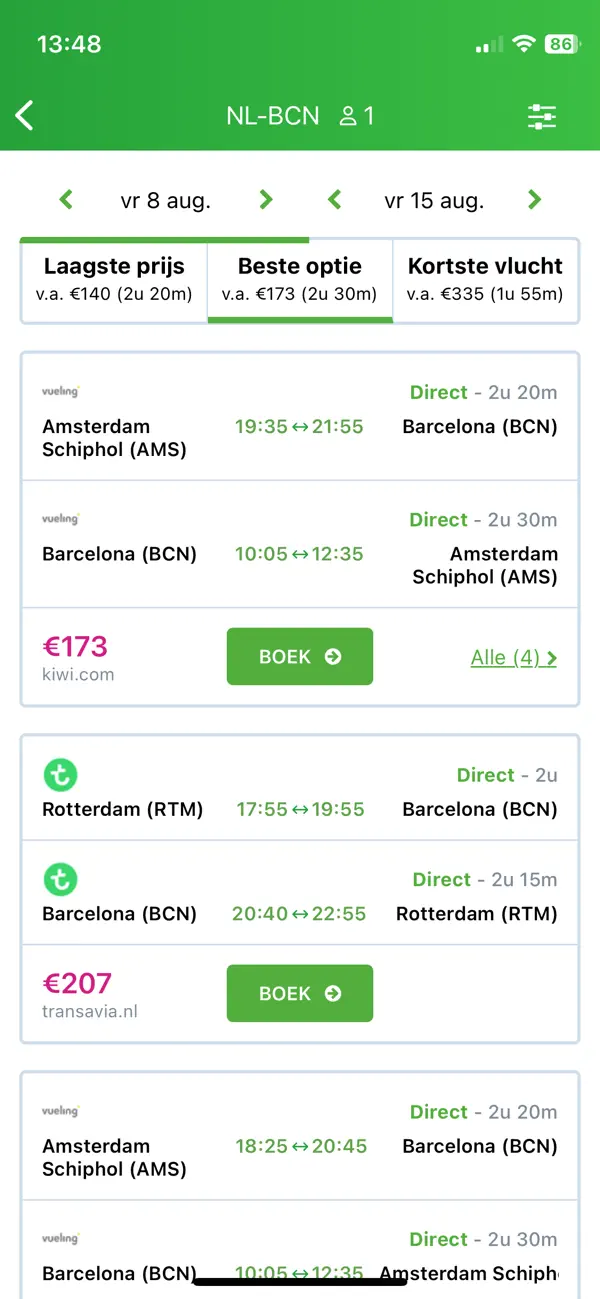 Screenshot #2 pour Chaser - vliegtickets