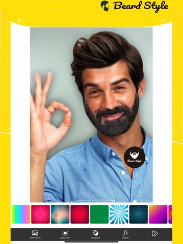 Beard Styler Cam - Beard Maker iPad screenshot