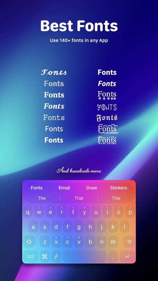 #2. Fonts Keyboard AI (iOS) 由: Vyasa