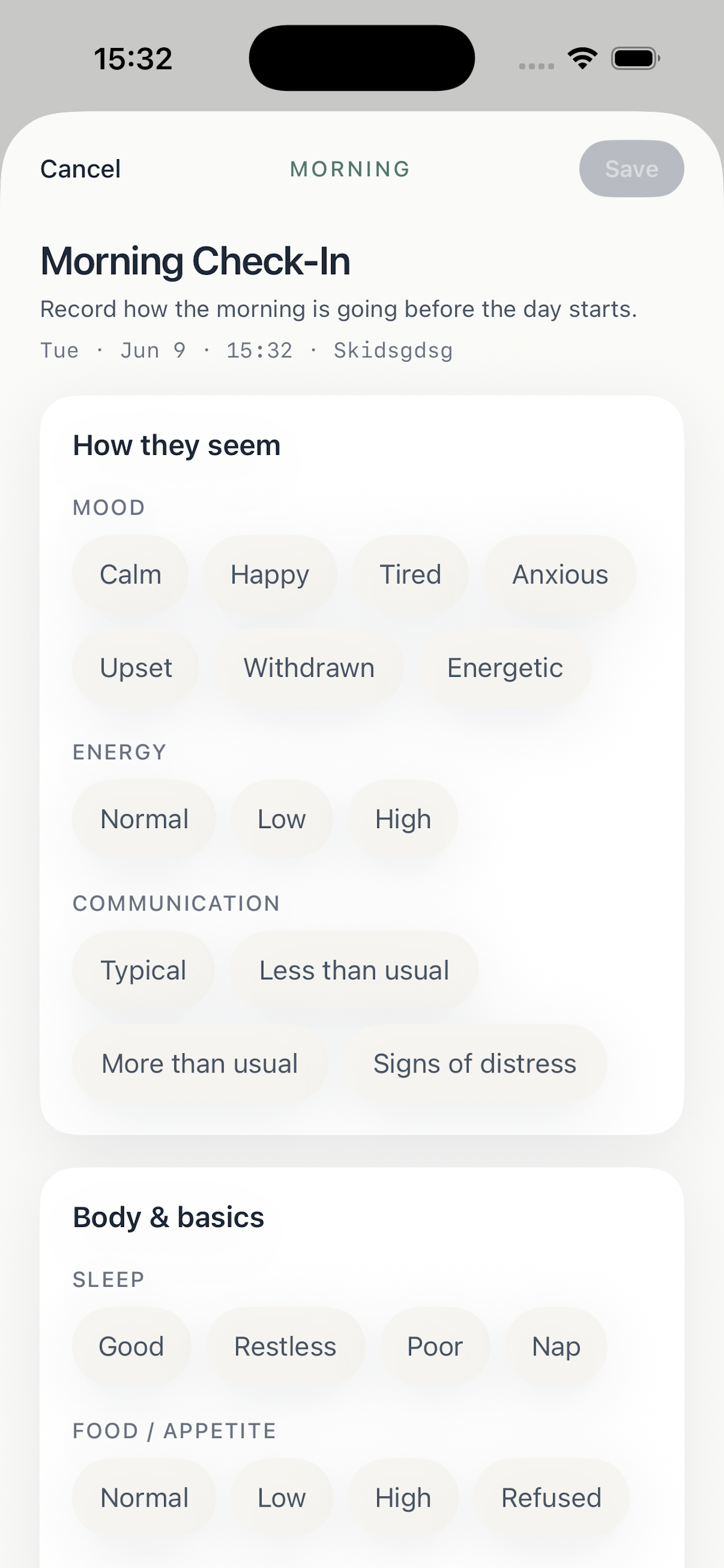 Child Behavior Tracker: Tend screenshot 4