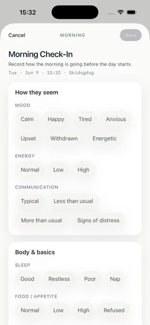 Autism Behavior Tracker: Tend screenshot 4