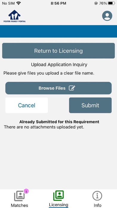 Foster Family Portal Screenshot