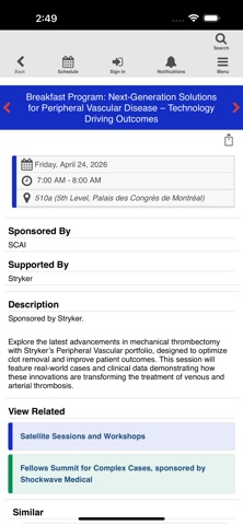 2026 SCAI Scientific Sessions iPhone screenshot