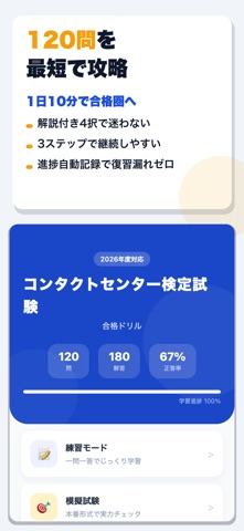 コンタクトセンター検定試験 合格ドリル iPhone screenshot