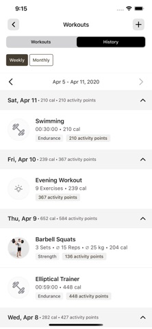 Lila Fitness. iPhone screenshot
