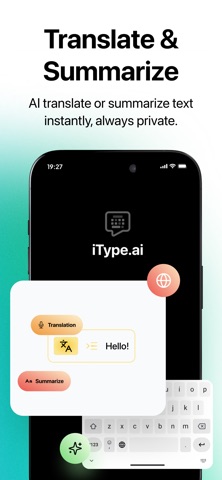 AI Writing Keyboard - iType.ai iPhone screenshot