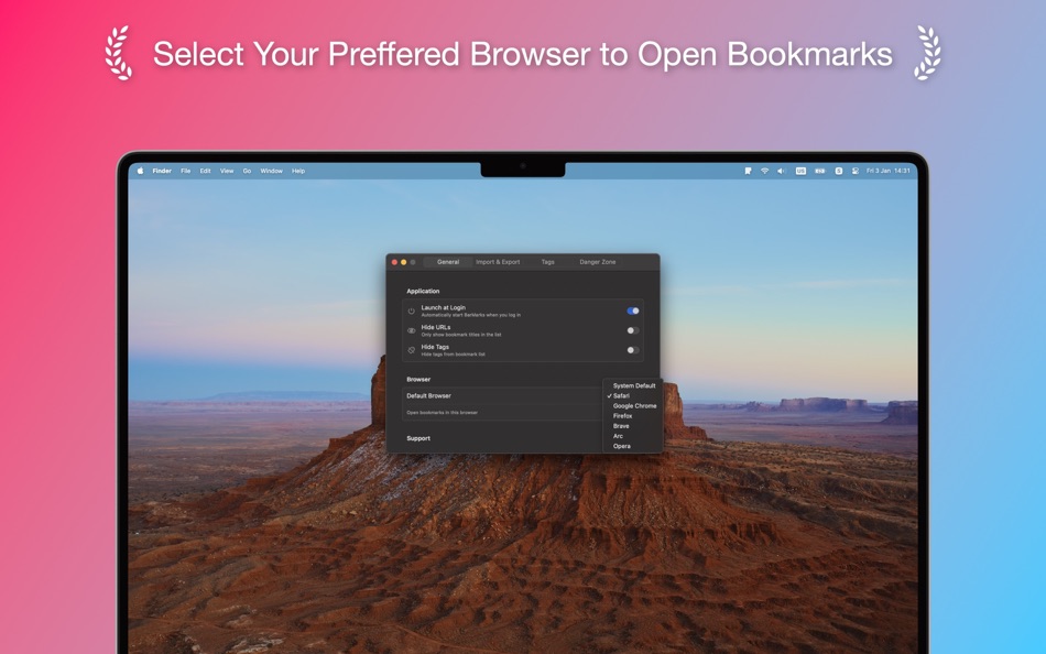 #3. BarMarks: Bookmarks in MenuBar (macOS) 由: Orkhan Farmanli