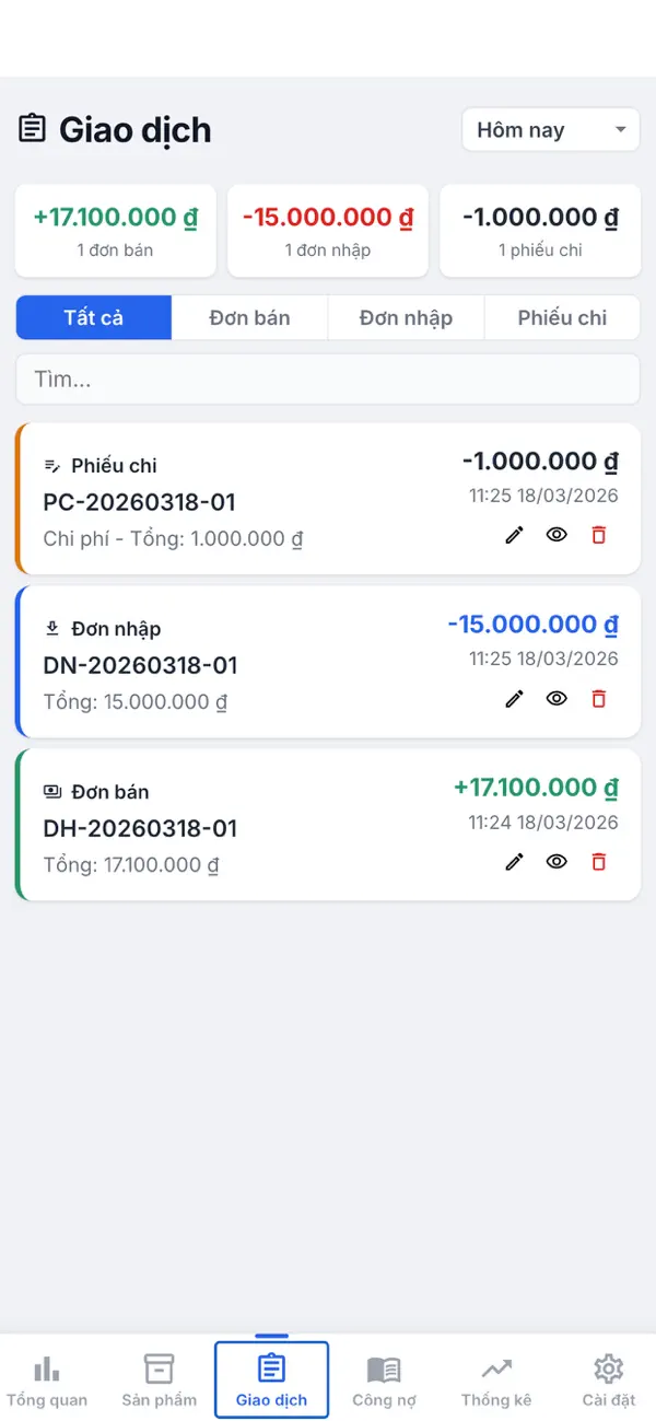 Screenshot #2 pour Sổ Kinh Doanh-Quản lý bán hàng