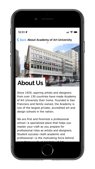 Academy of Art University Hub Screenshot