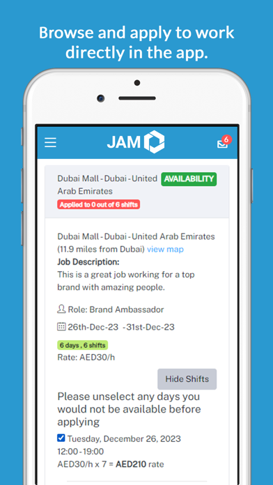 JAM Event Services Screenshot