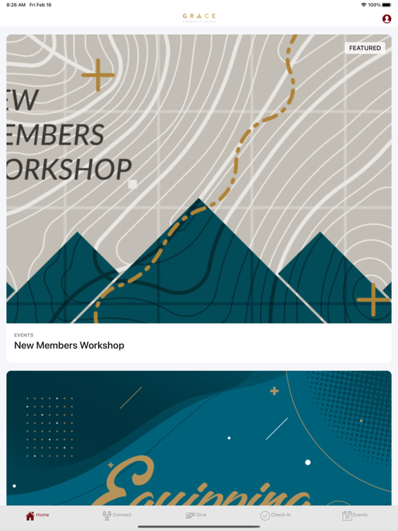 Grace Community Church OK iPad screenshot 1 - Lifestyle app