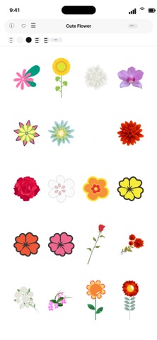 Cute Flower Stickers Screenshot 5 of 7