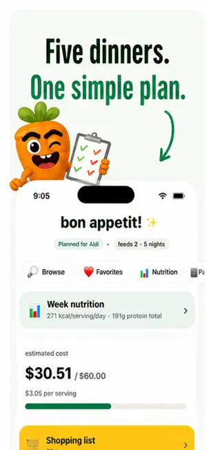 Carby: Budget Meal Planner screenshot 1