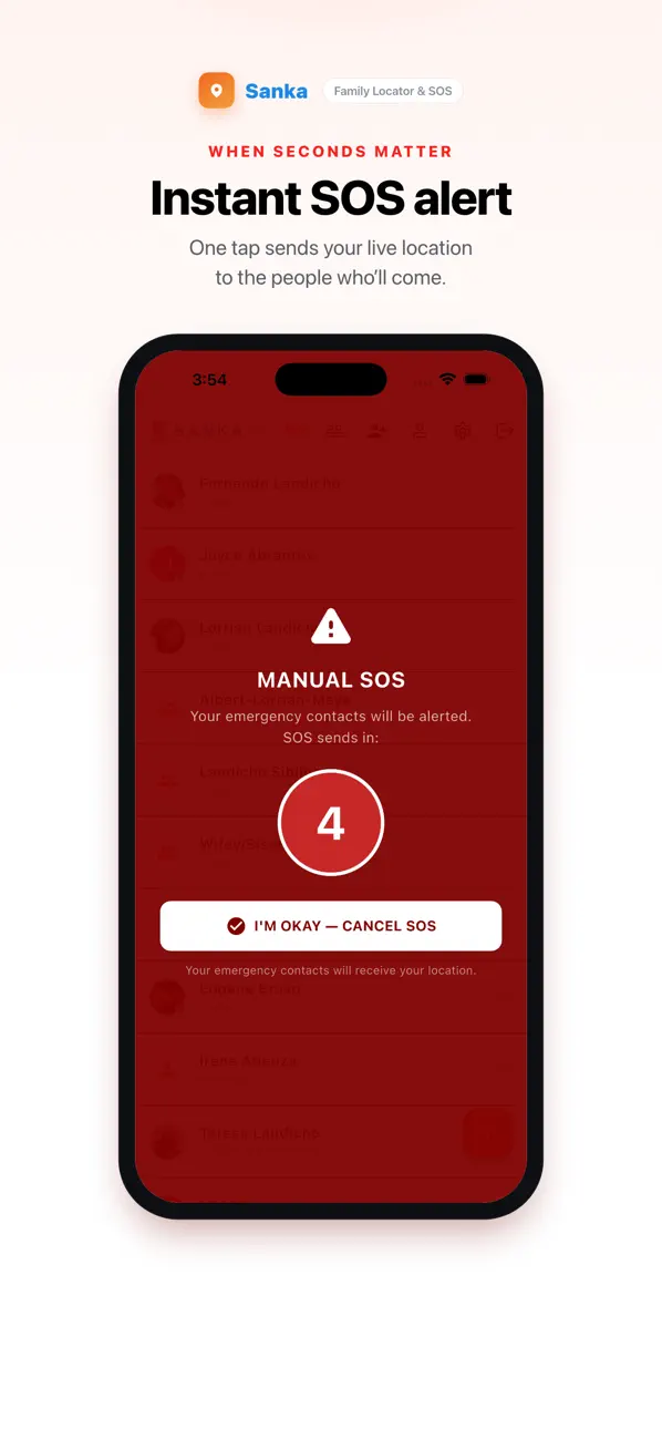 Screenshot #2 pour Sanka: Family Locator & SOS