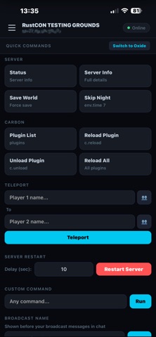 RustCON iPhone screenshot