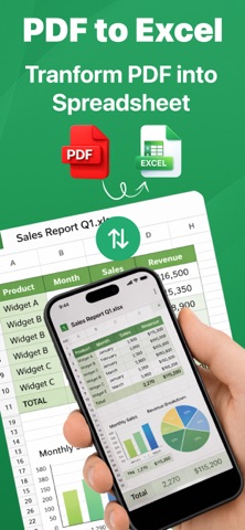 PDF to Excel Converter - XLSX iPhone screenshot