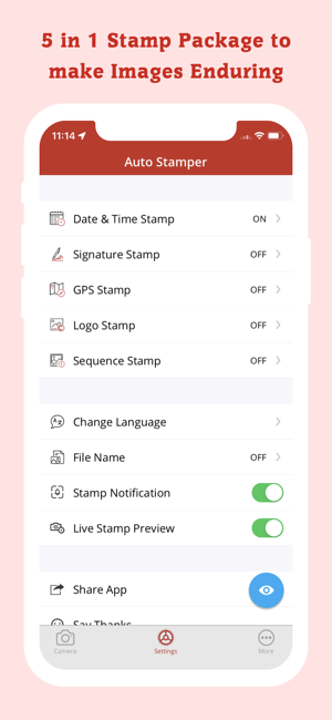 ‎Auto Stamper: Timestamp Camera Screenshot