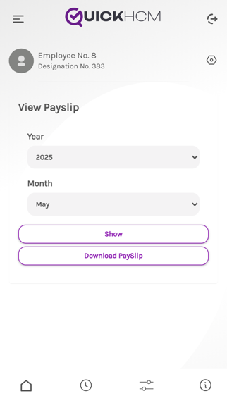 QuickHCM Mobile App screenshot