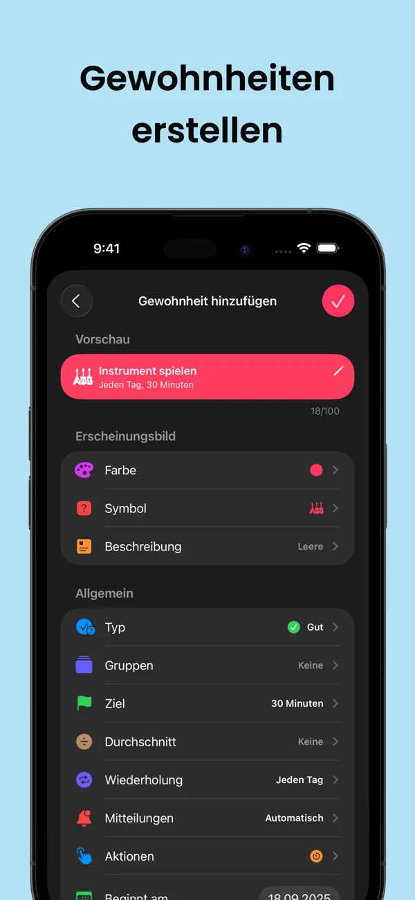 Grit: ADHS Gewohnheitstracker iPhone App Screenshot 7 – Produktivität