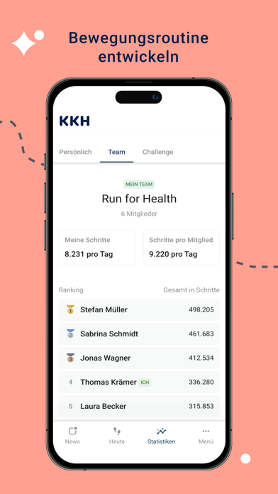 KKH Schrittwettbewerb Screenshot