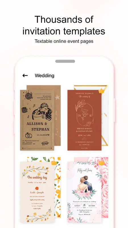 Crear invitaciones tarjetas screenshot 2 of 9