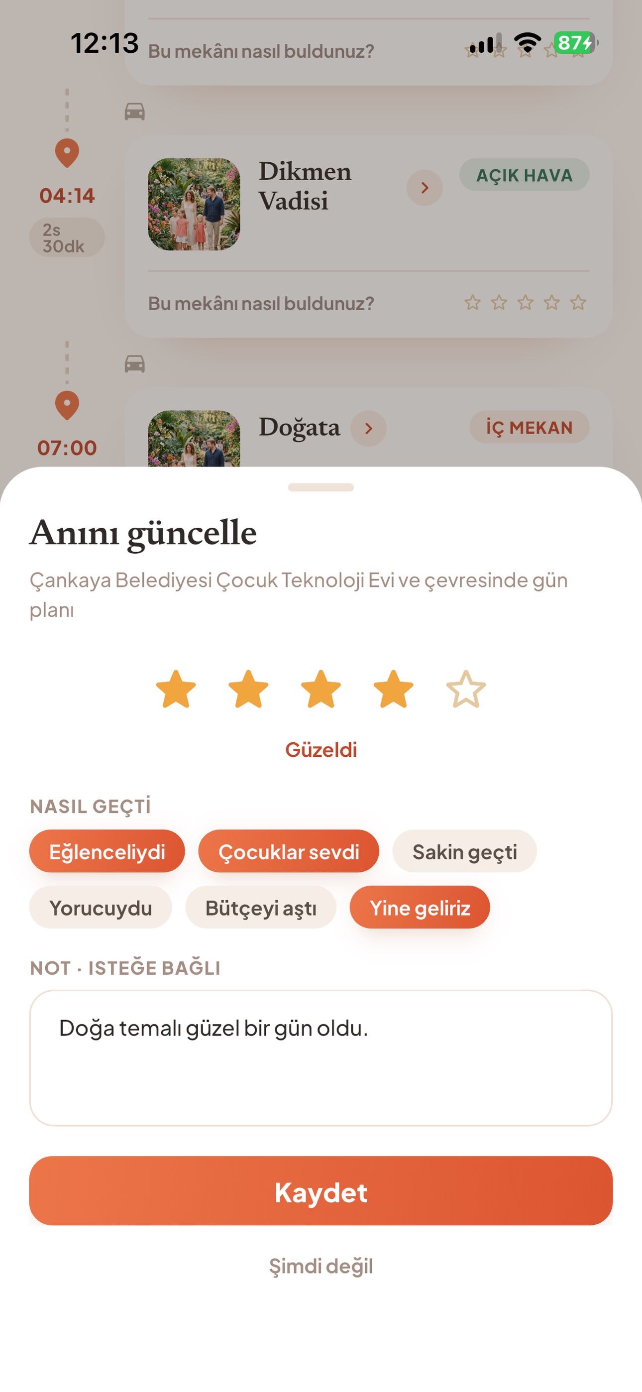 Screenshot 8 of HadiGidelim: Aile Gün Planı