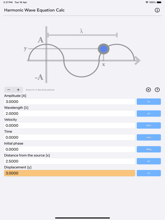 Screenshot #4 pour Harmonic Wave Equation Calc